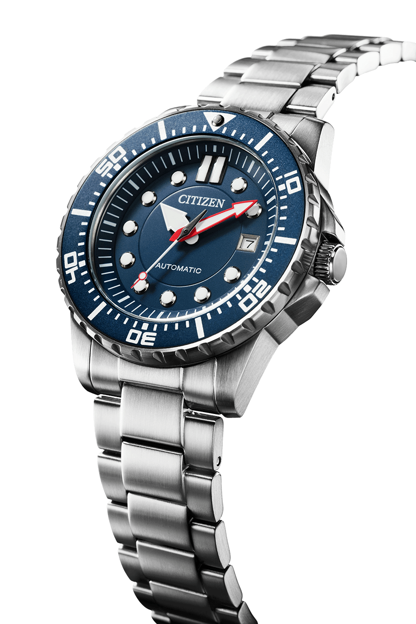 Citizen Promaster Mechanical Blue Dial Silver Steel Strap Watch For Men - NJ0121-89L