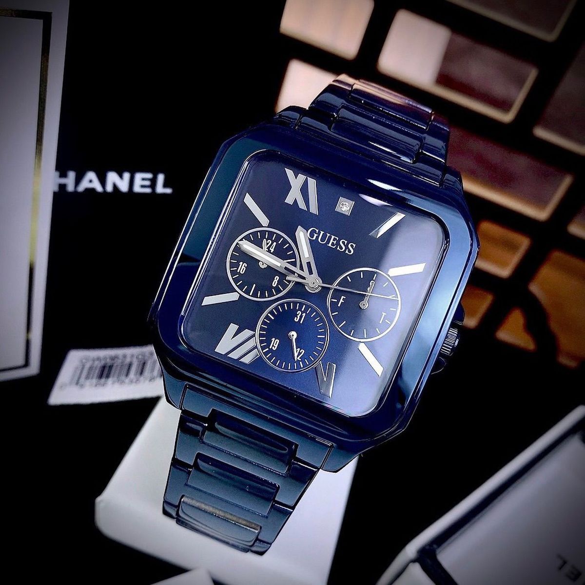 Guess Dress Multifunction Blue Dial Blue Steel Strap Watch for Men - GW0631G3