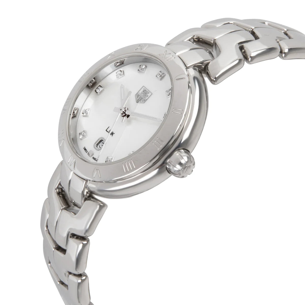 Tag Heuer Link Diamonds Mother of Pearl Dial Silver Steel Strap Watch for Women - WAT1417.BA0954