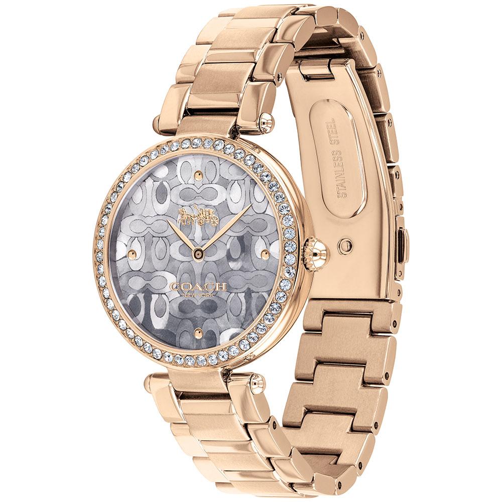 Coach Park Crystal Dial Rose Gold Steel Strap Watch for Women - 14503226