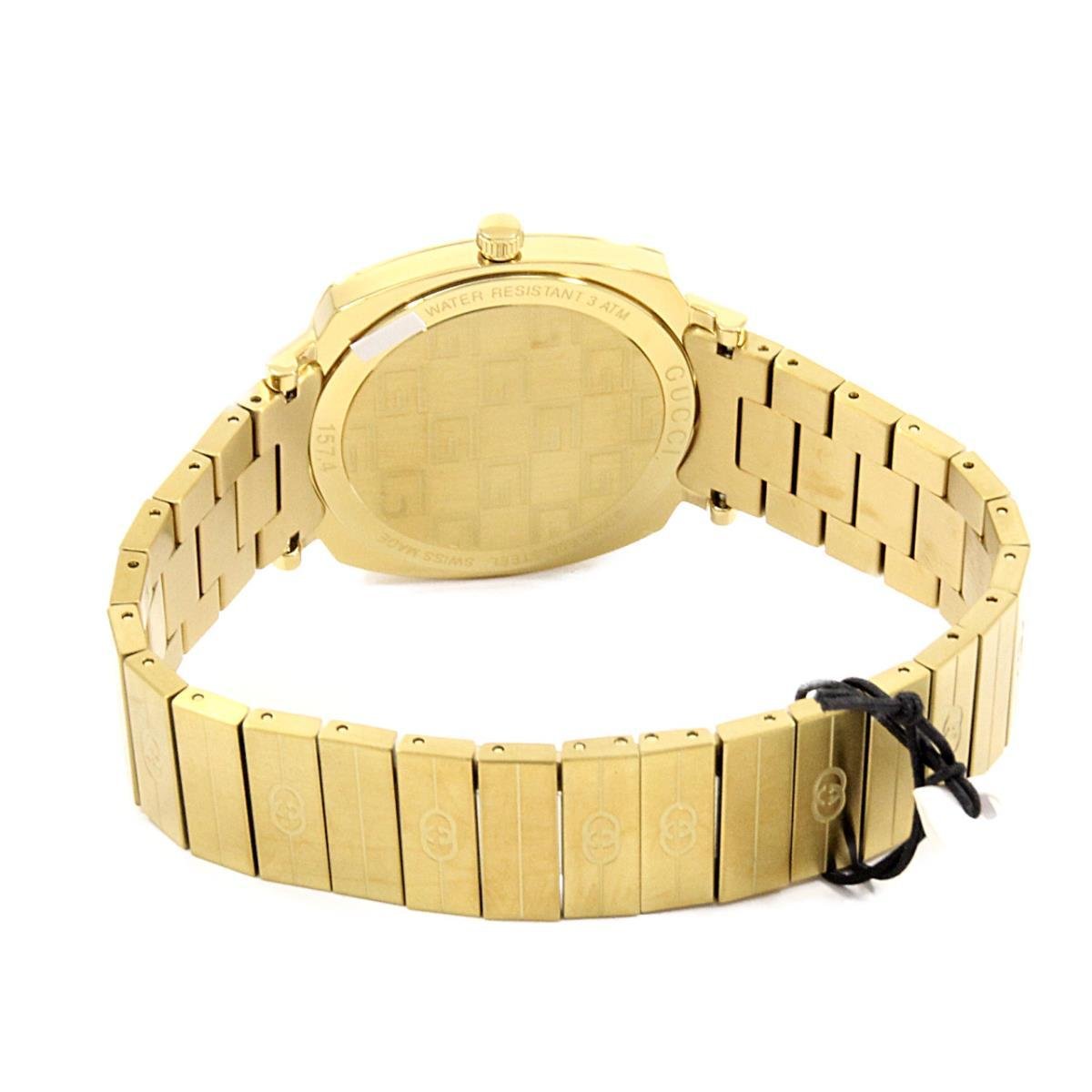 Gucci Grip Yellow Gold Dial Yellow Gold Steel Strap Unisex Watch - YA157403