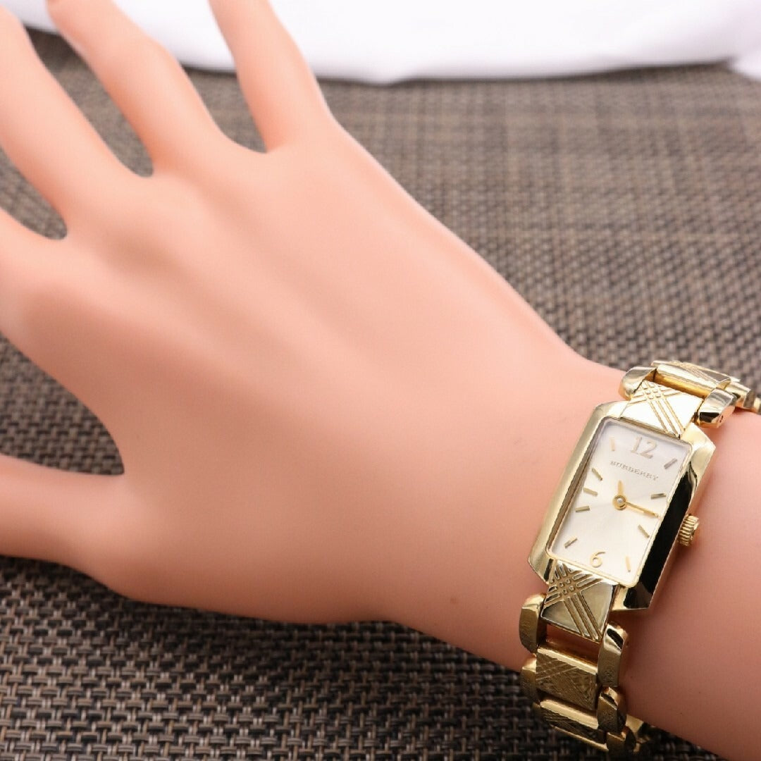 Burberry Heritage Silver Dial Brown Leather Strap Watch for Women - BU4213