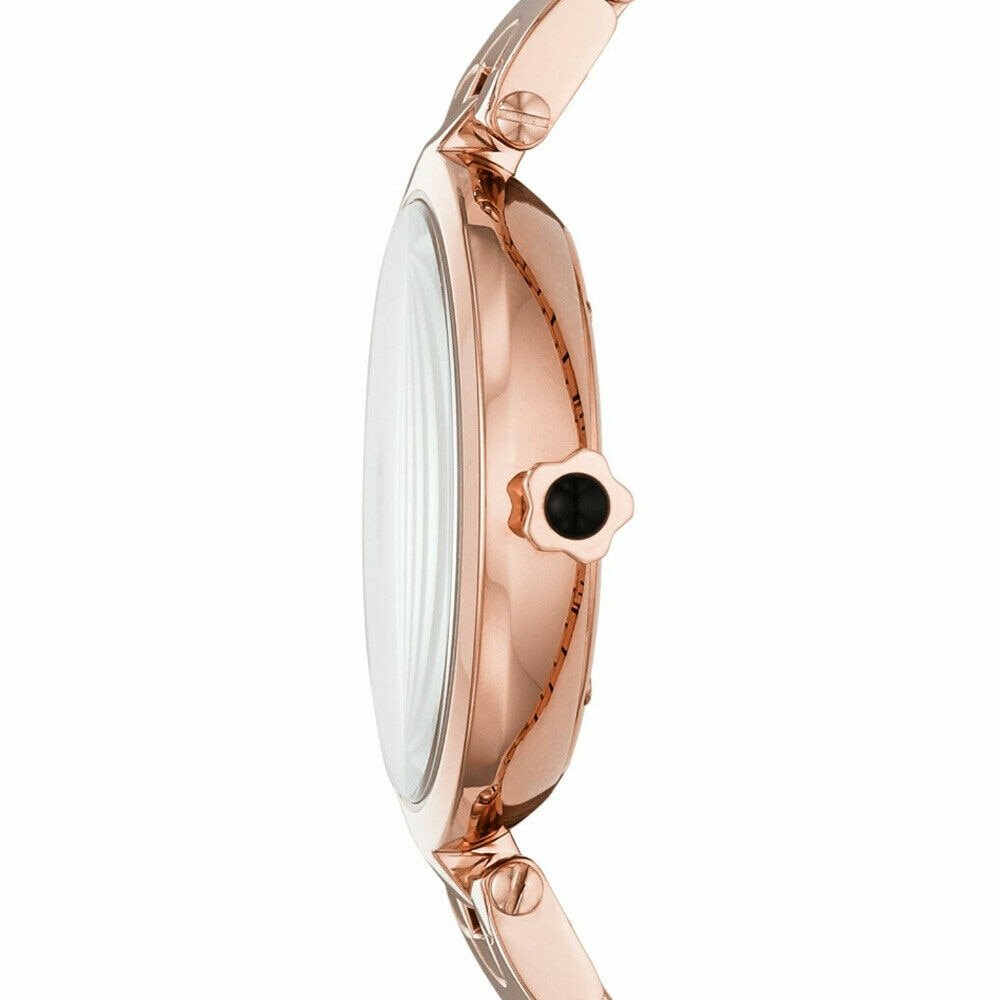 Emporio Armani Arianna White Mother of Pearl Dial Rose Gold Steel Strap Watch For Women - AR11236