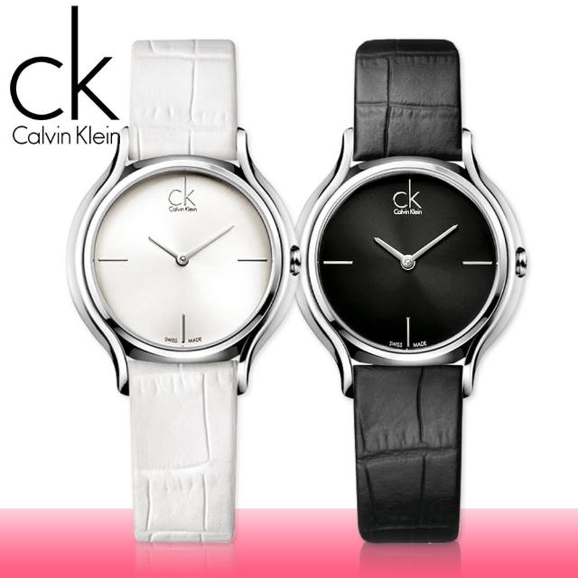 Calvin Klein Skirt Black Dial Black Leather Strap Watch for Women - K2U231C1