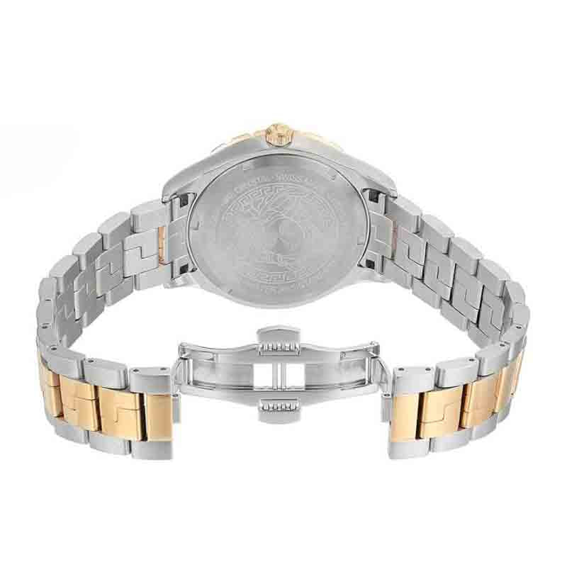 Versace Hellenyium Quartz Brown Dial Two Tone Steel Strap Watch For Men - V11040015