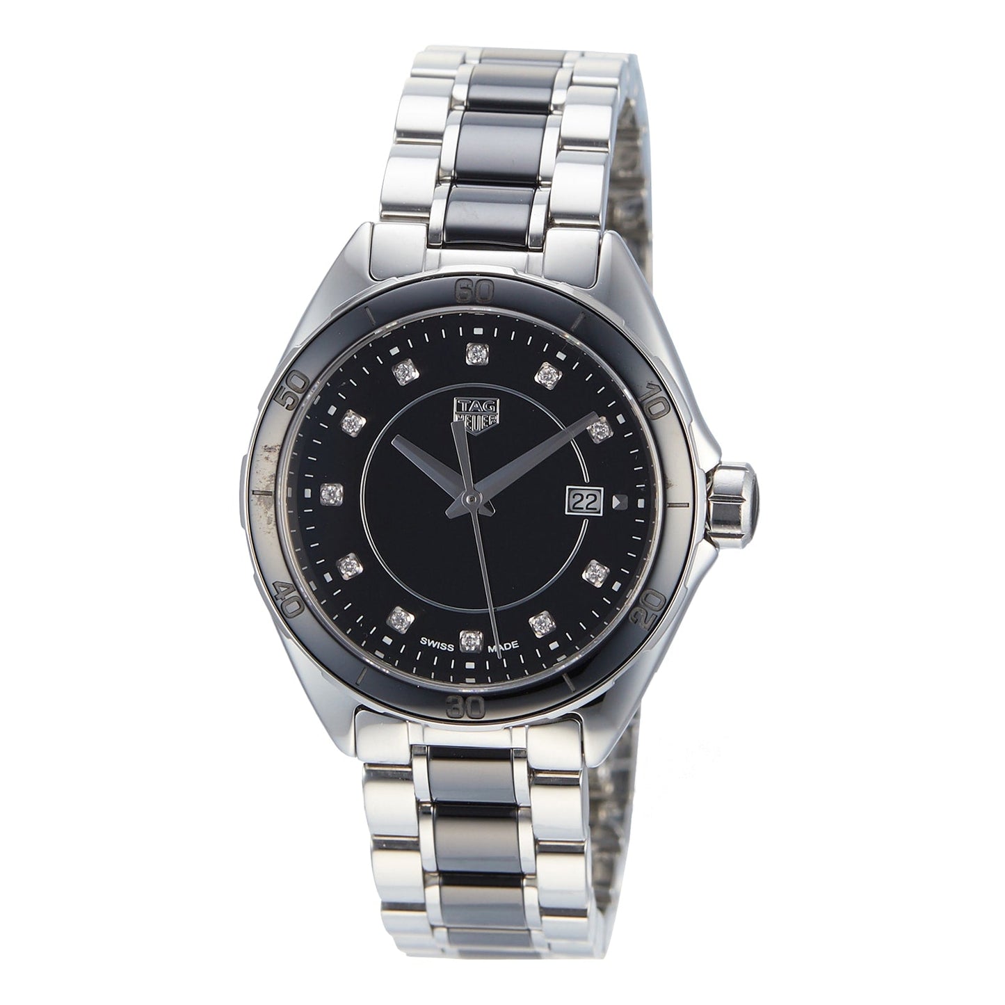 Tag Heuer Formula 1 Diamonds Black Dial Two Tone Steel Strap Watch for Women - WBJ141AB.BA0973