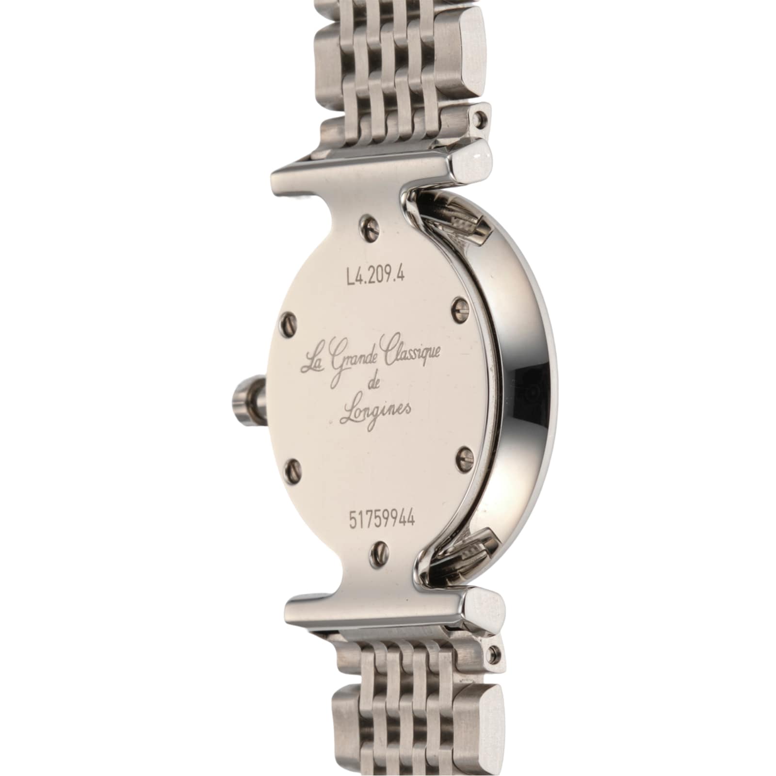 Longines La Grande Classique Diamonds White Dial Silver Steel Strap Watch for Women - L4.209.4.87.6
