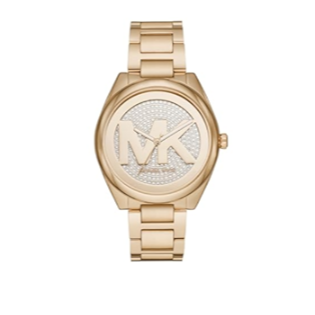 Michael Kors Janelle Gold Dial Gold Steel Strap Watch For Women - MK7086