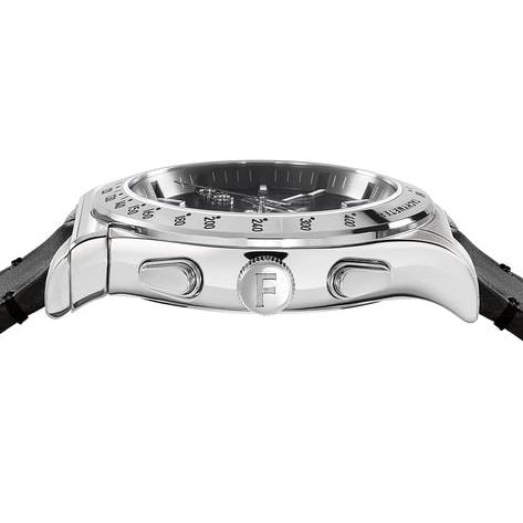 Salvatore Ferragamo 1927 Chrono Analog Black Dial Black Leather Strap Watch for Men - SFKZ00123