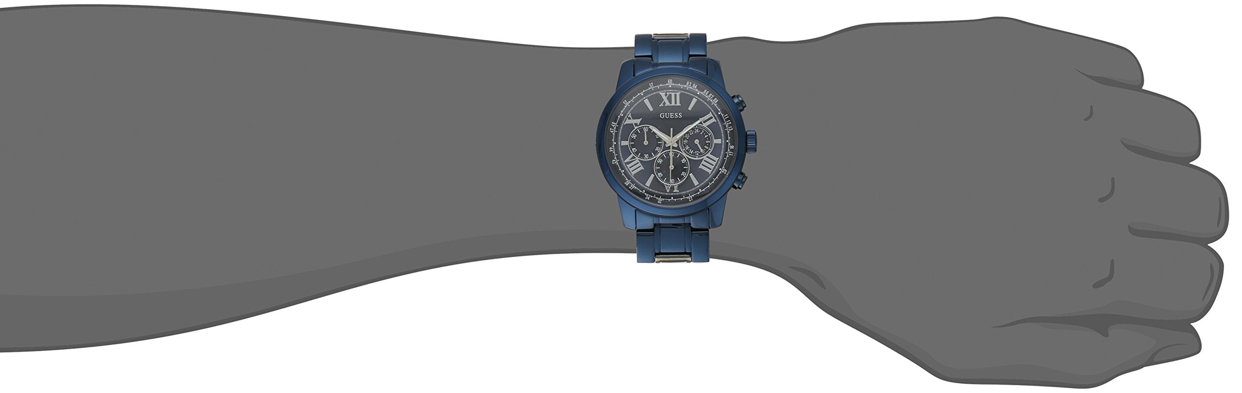 Guess F14 Chronograph Analog Blue Dial Blue Steel Strap Watch For Women - W0448L5