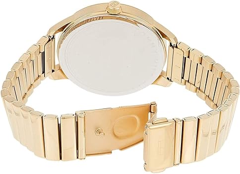 Tommy Hilfiger Brooke Black Dial Gold Steel Strap Watch for Women - 1782019