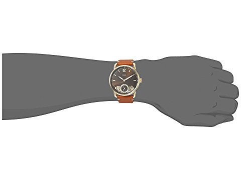 Fossil The Commuter Twist Black Dial Brown Leather Strap Watch for Men - ME1166
