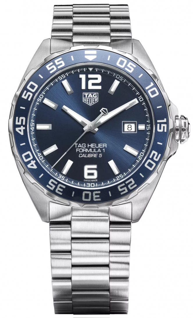 Tag Heuer Formula 1 Bucherer Blue Edition Blue Dial Silver Steel Strap Watch for Men - WAZ2015.BA0842