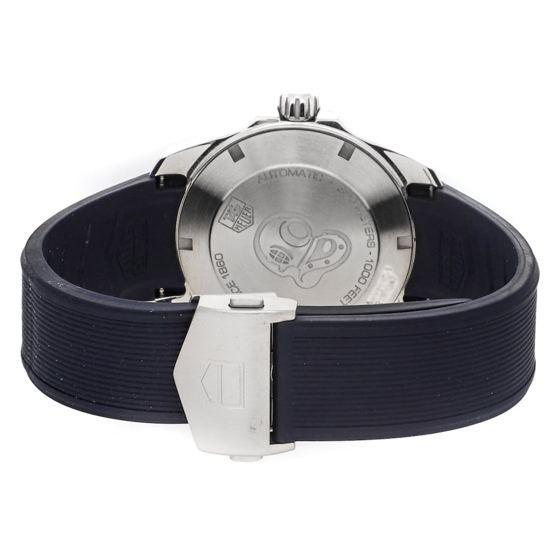 Tag Heuer Aquaracer Calibre 5 Blue Dial Blue Silicone Strap Watch for Men - WAY211C.FT6155