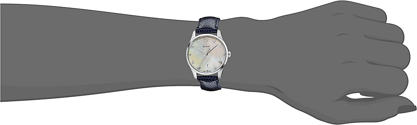 Gucci G-Timeless Signature Mother of Pearl Star Dial Blue Watch For Women - YA126588