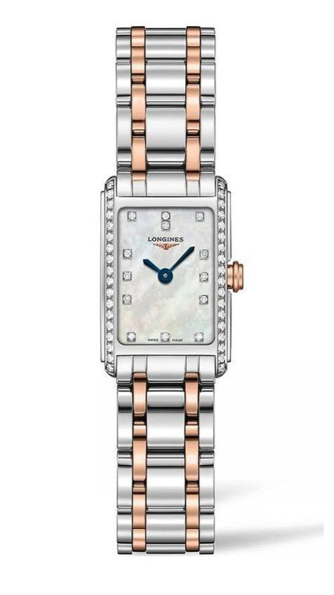 Longines Dolcevita Diamonds Mother of Pearl White Dial Two Tone Steel Strap Watch for Women - L5.258.5.89.7