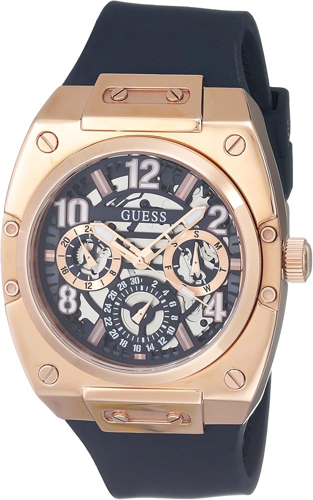 Guess Prodigy Multifunction Navy Blue Dial Blue Silicone Strap Watch For Men - GW0569G3