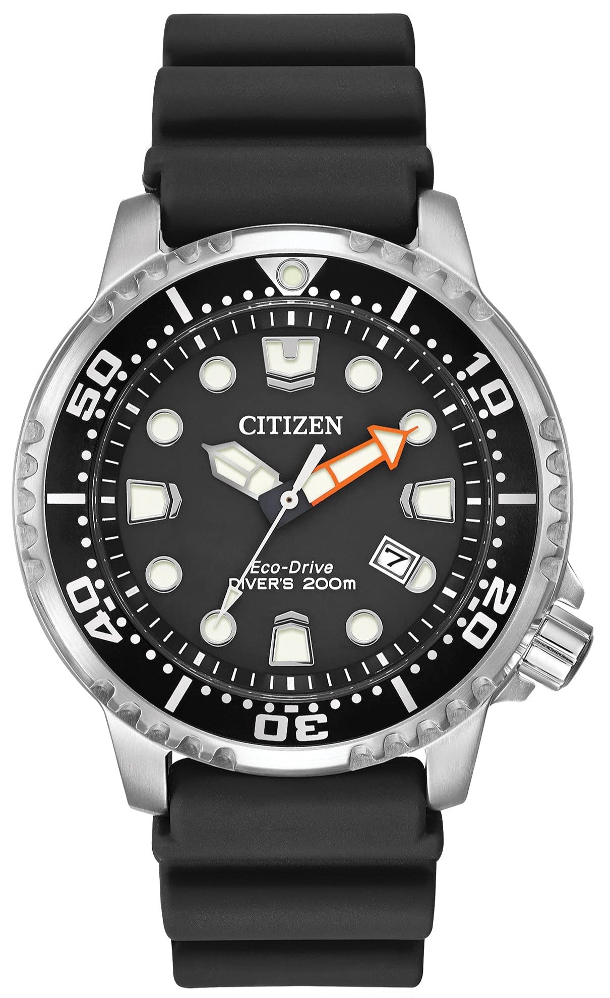 Citizen Eco Drive Pro Master Diver Black Dial Black Steel Strap Watch For Men - BN0150-28E