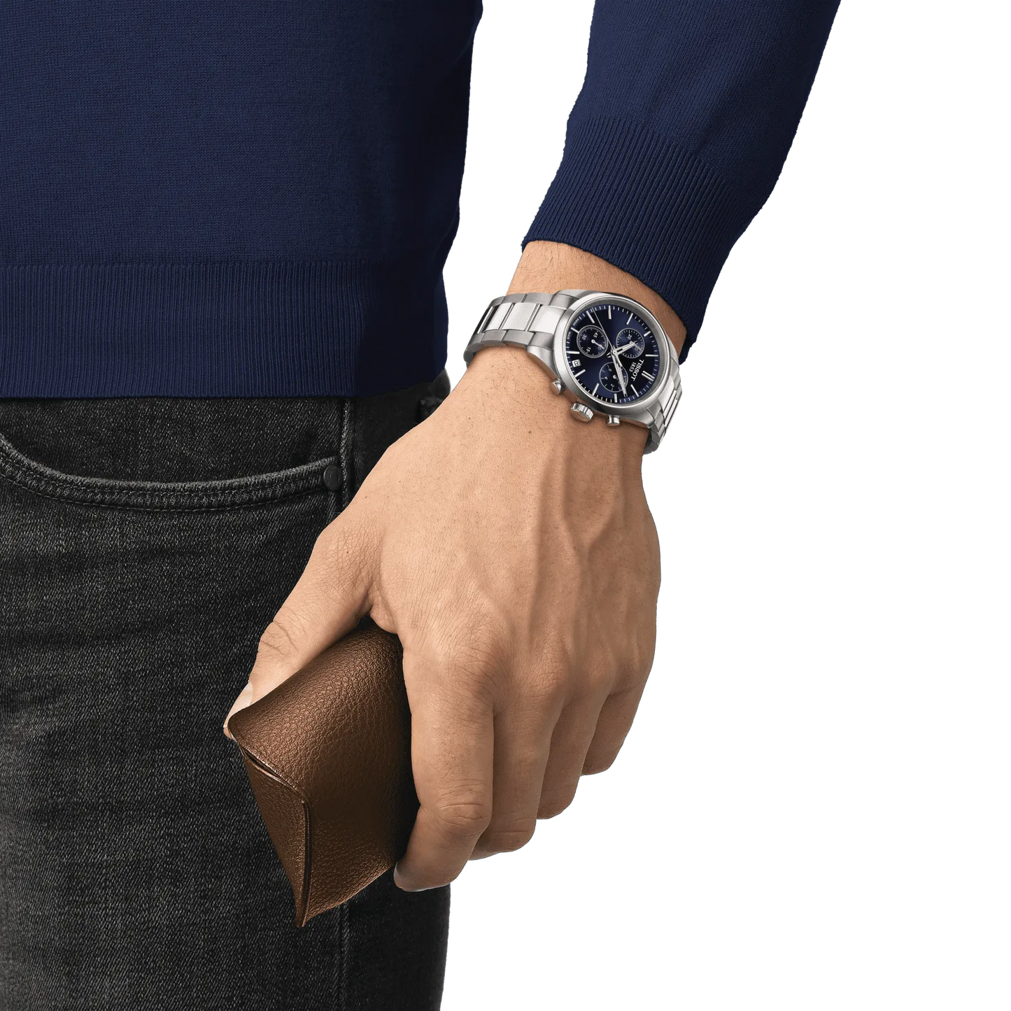 Tissot T Race Chronograph Blue Dial Silver Steel Strap Watch For Men - T141.417.11.041.00
