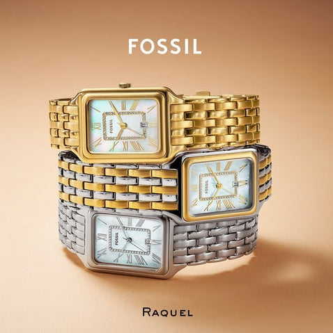 Fossil Raquel Three Hand Mother of Pearl Dial Two Tone Steel Strap Watch For Women - ES5305