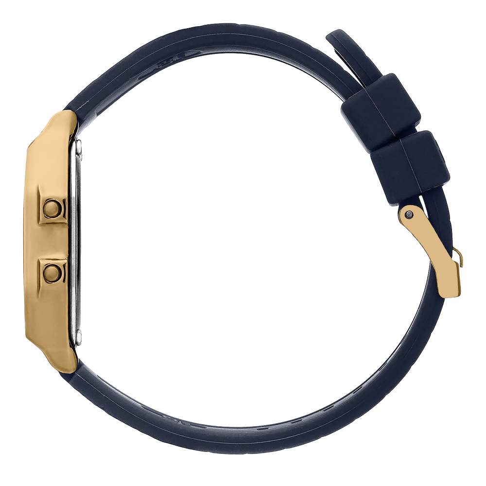 Guess Fuel Chronograph Blue Dial Blue Rubber Strap Watch for Men - W0802G2