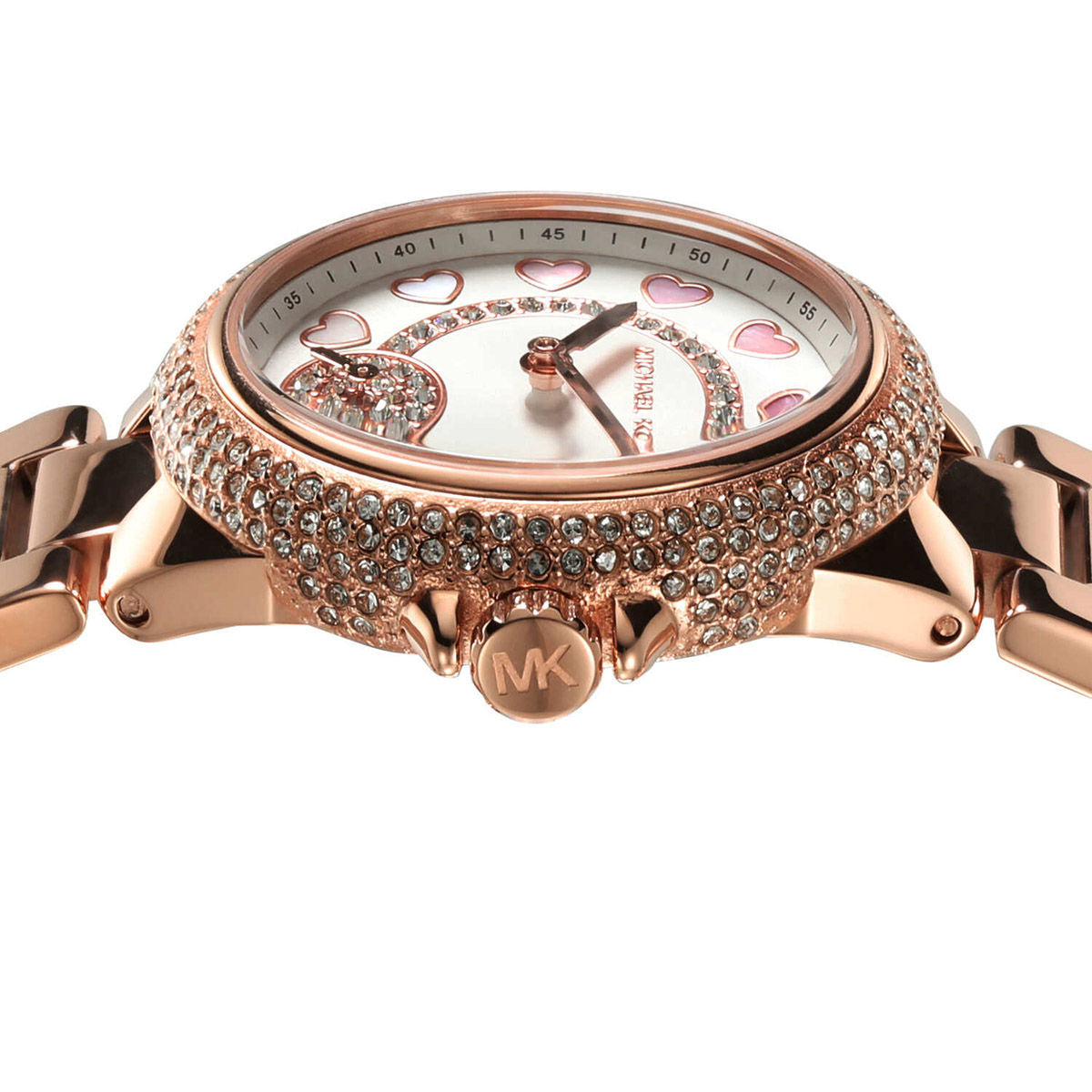 Michael Kors Camille Multifunction White Dial Rose Gold Steel Strap Watch For Women - MK4700