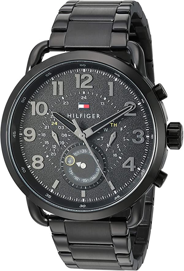 Tommy Hilfiger Briggs Black Dial Black Steel Strap Watch for Men - 1791423