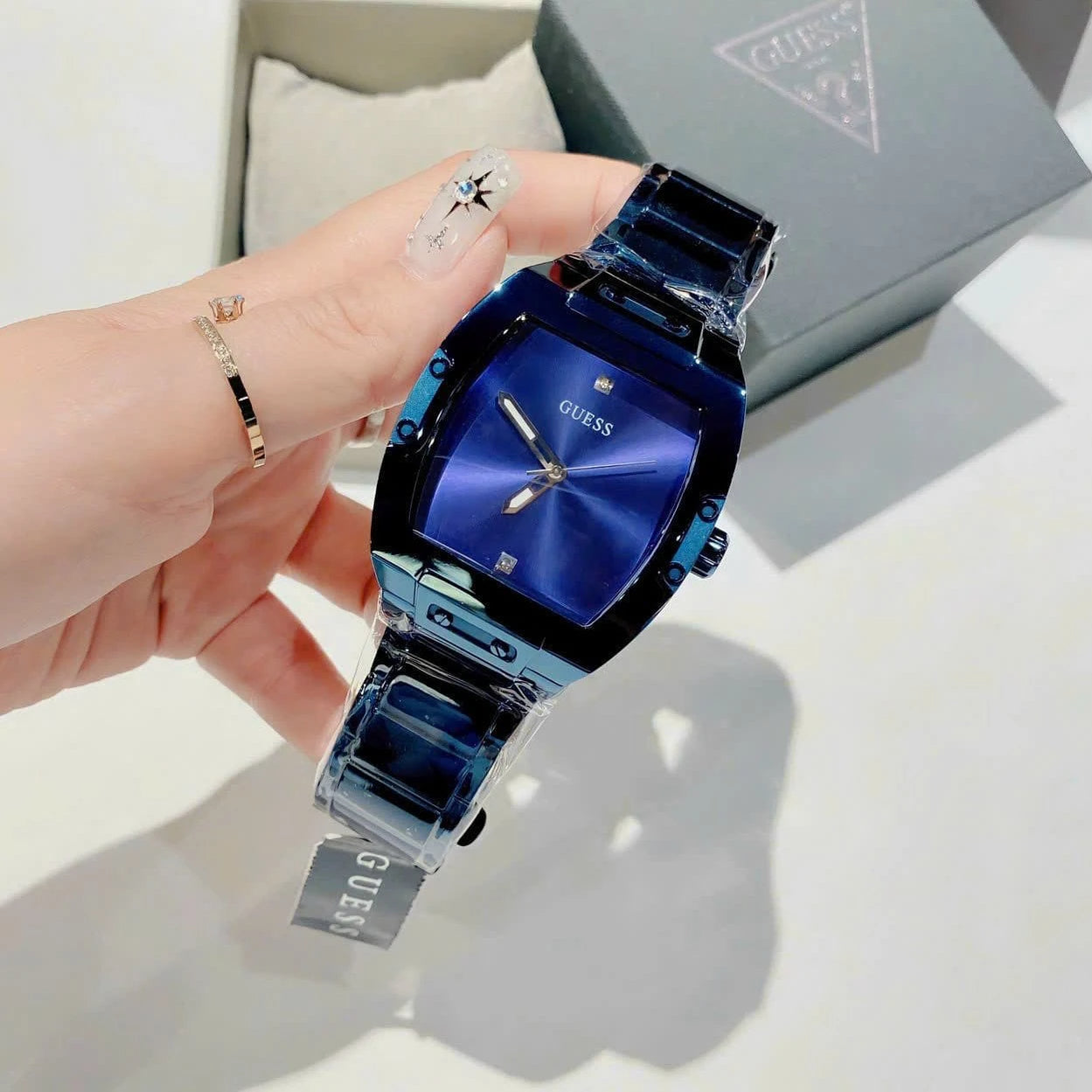 Guess Phoenix Blue Dial Blue Steel Strap Watch for Men - GW0387G4