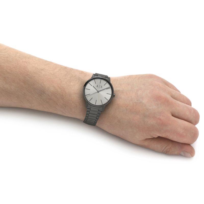 Armani Exchange Cayde Analog Grey Dial Grey Steel Strap Watch For Men - AX2722