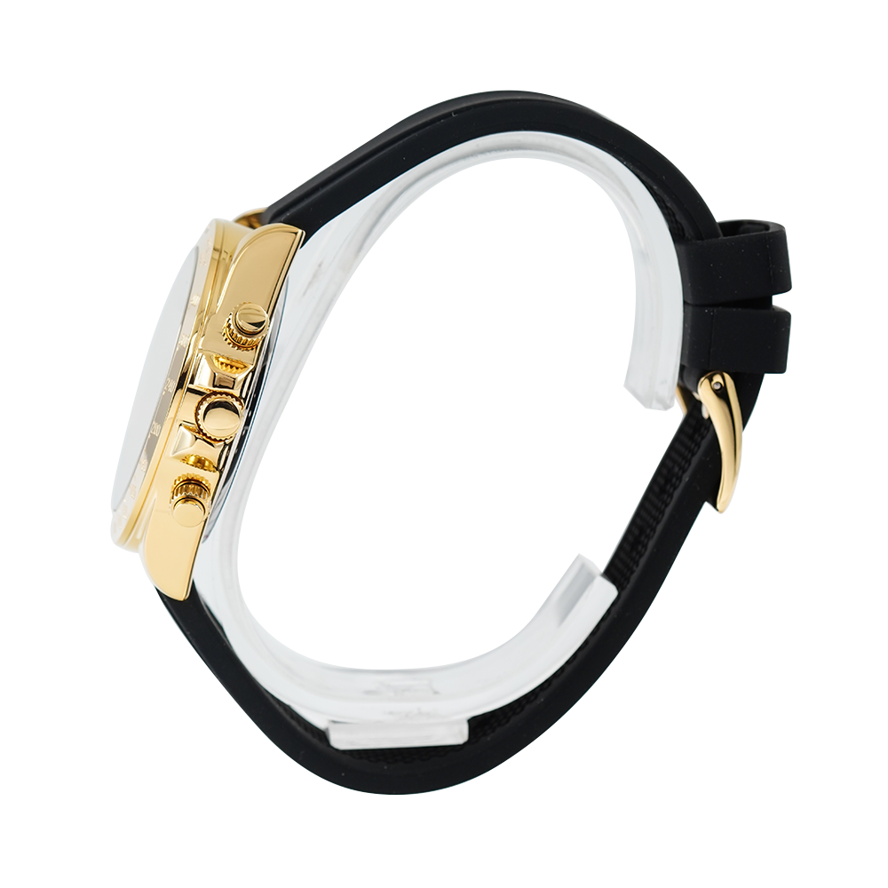 Guess Eclipse Multi Function Black Dial Black Rubber Strap Watch for Women - GW0315L1