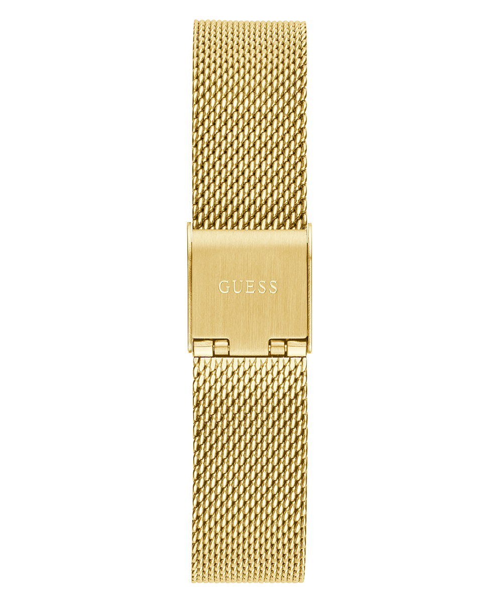 Guess Dream Quartz Gold Dial Gold Mesh Strap Watch For Women - GW0550L2