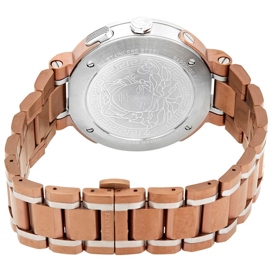 Versace V Extreme Chronograph White Dial Rose Gold Stainless Steel Watch for Women - VCN050017