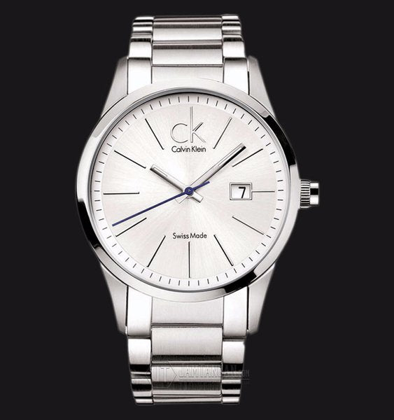 Calvin Klein Bold Silver Dial Silver Steel Strap Watch for Men - K2246120