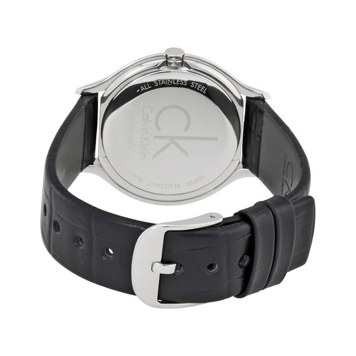 Calvin Klein Skirt Black Dial Black Leather Strap Watch for Women - K2U231C1