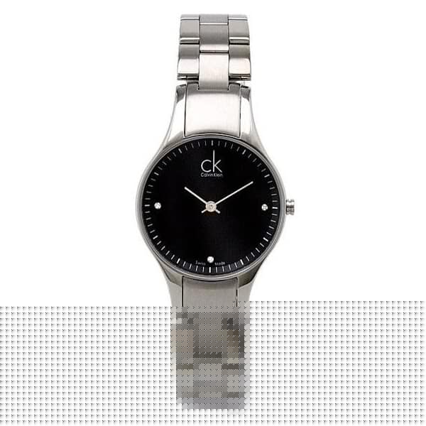 Calvin Klein Simplicity Diamonds Black Dial Silver Steel Strap Watch for Women - K4323102