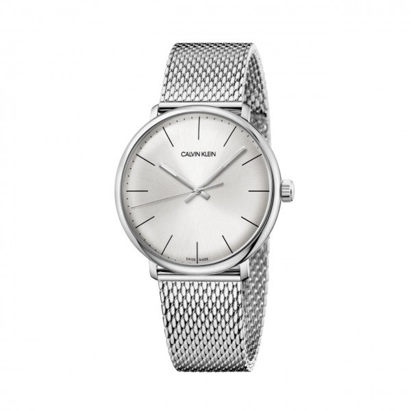 Calvin Klein City Chronograph White Dial Silver Mesh Bracelet Watch for Men - K2G2G126
