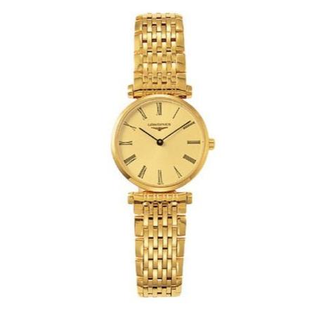 Longines La Grande Classique de Longines Gold Dial Gold Mesh Bracelet Watch for Women - L4.209.2.31.8
