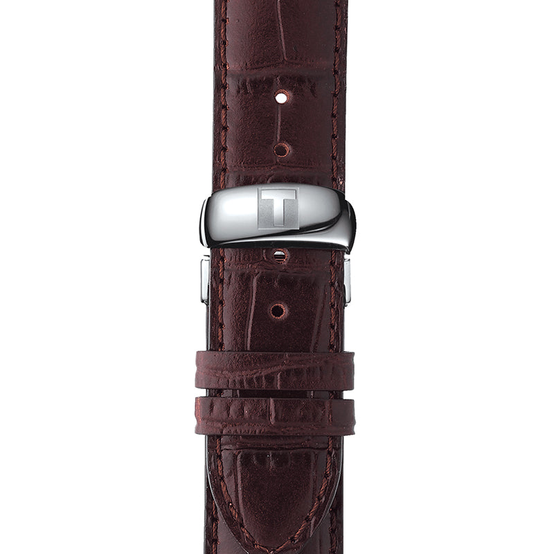 Tissot T Race PRC 200 Chronograph White Dial Brown Leather Strap Watch for Men - T17.1.516.32