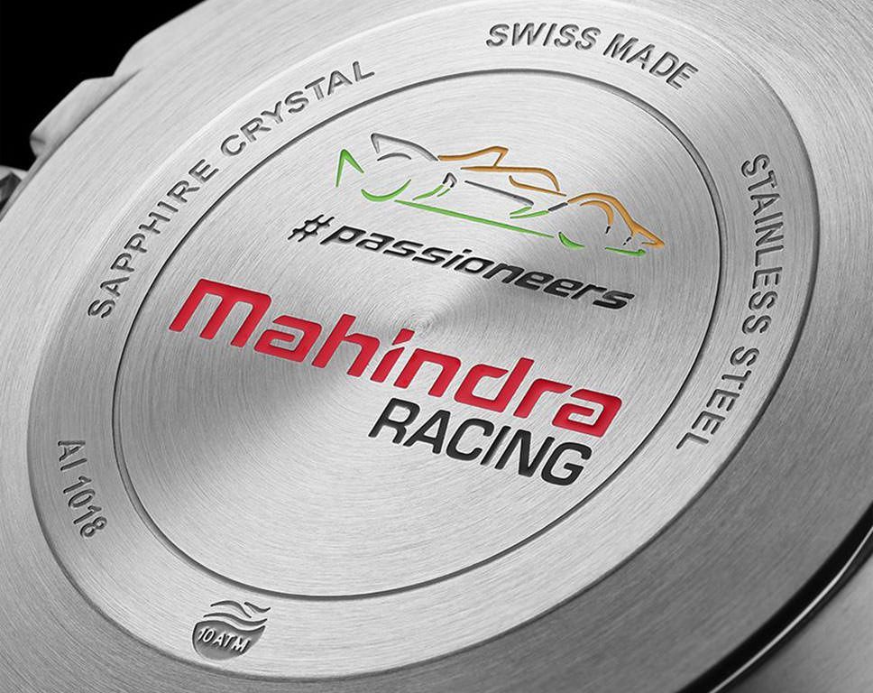 Maurice Lacroix Aikon Chronograph Special Edition Mahindra Racing Silver Dial Grey Rubber Strap Watch for Men - AI1018-TT031-130-2