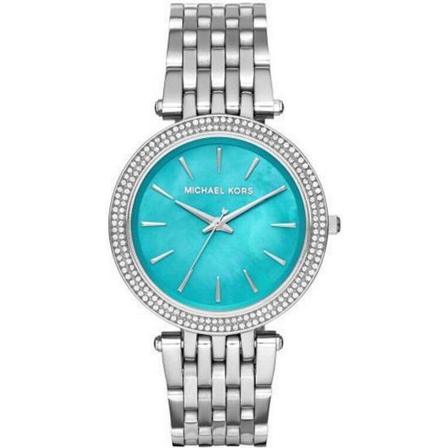 Michael Kors Darci Mother of Pearl Blue Dial Silver Steel Strap Watch for Women - MK3515