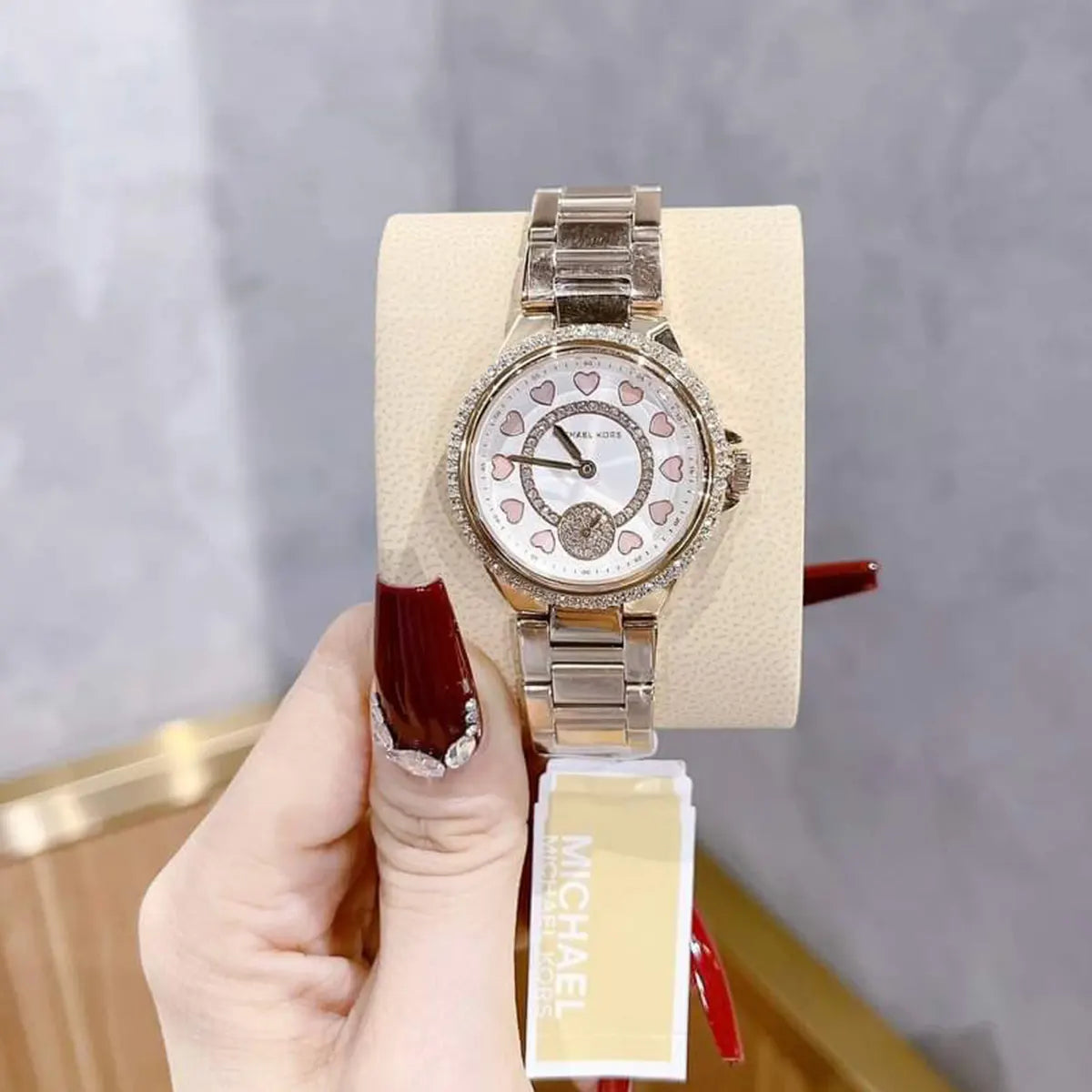 Michael Kors Camille Multifunction White Dial Rose Gold Steel Strap Watch For Women - MK4700