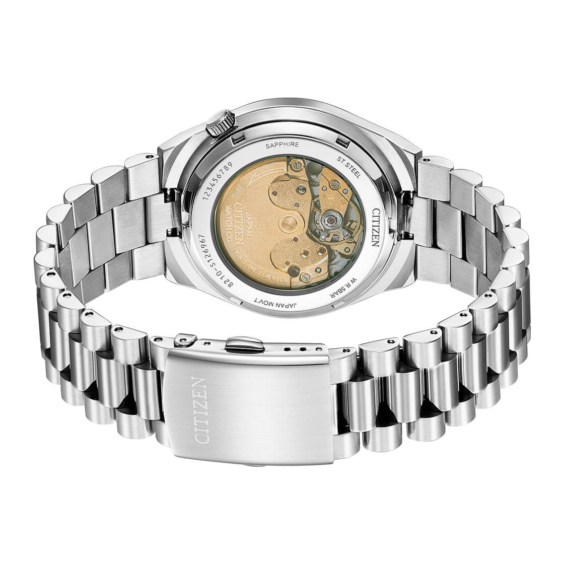 Citizen Tsuyosa Automatic Yellow Dial Silver Steel Strap Watch for Men - NJ0150-81Z