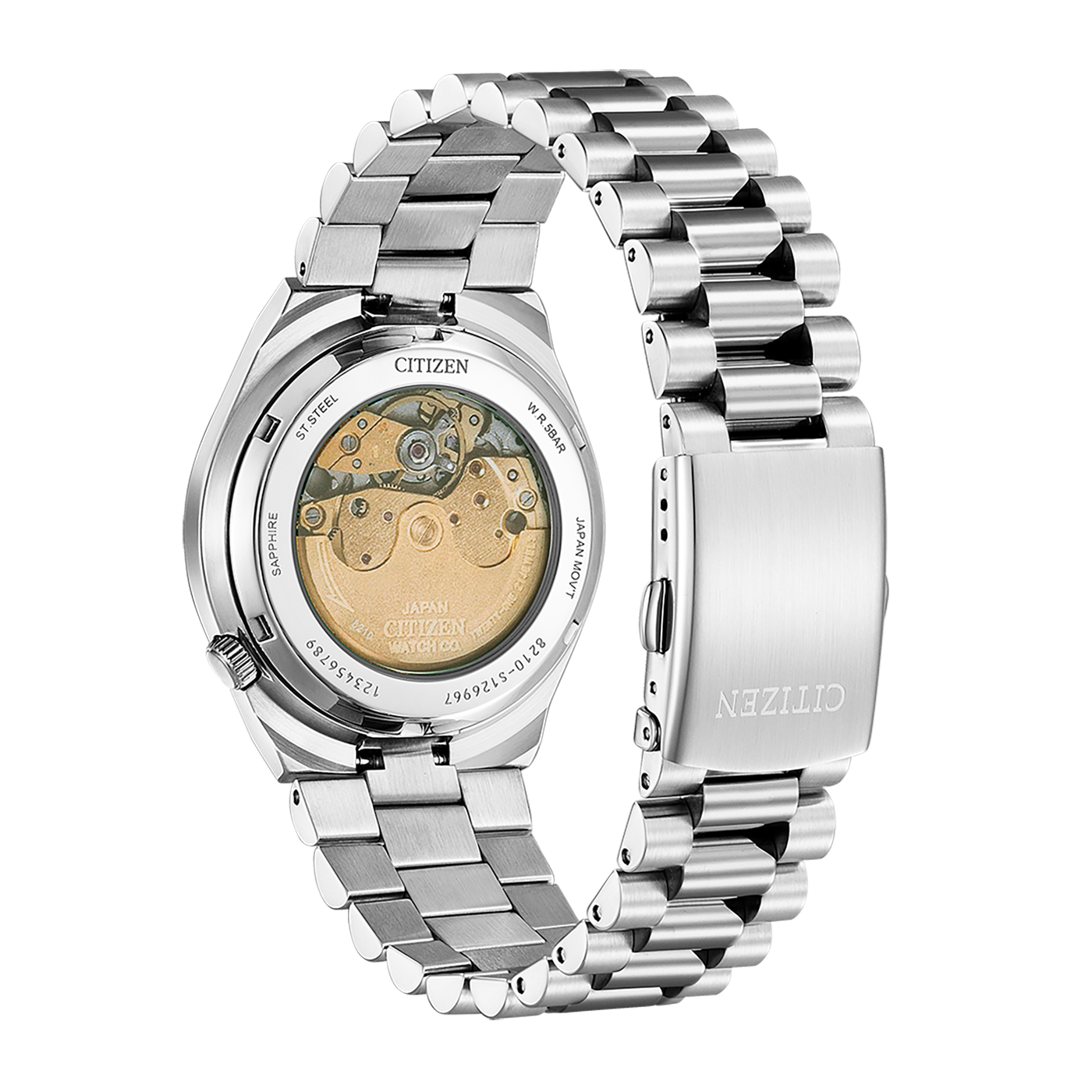 Citizen Tsuyosa Automatic Yellow Dial Silver Steel Strap Watch for Men - NJ0150-81Z