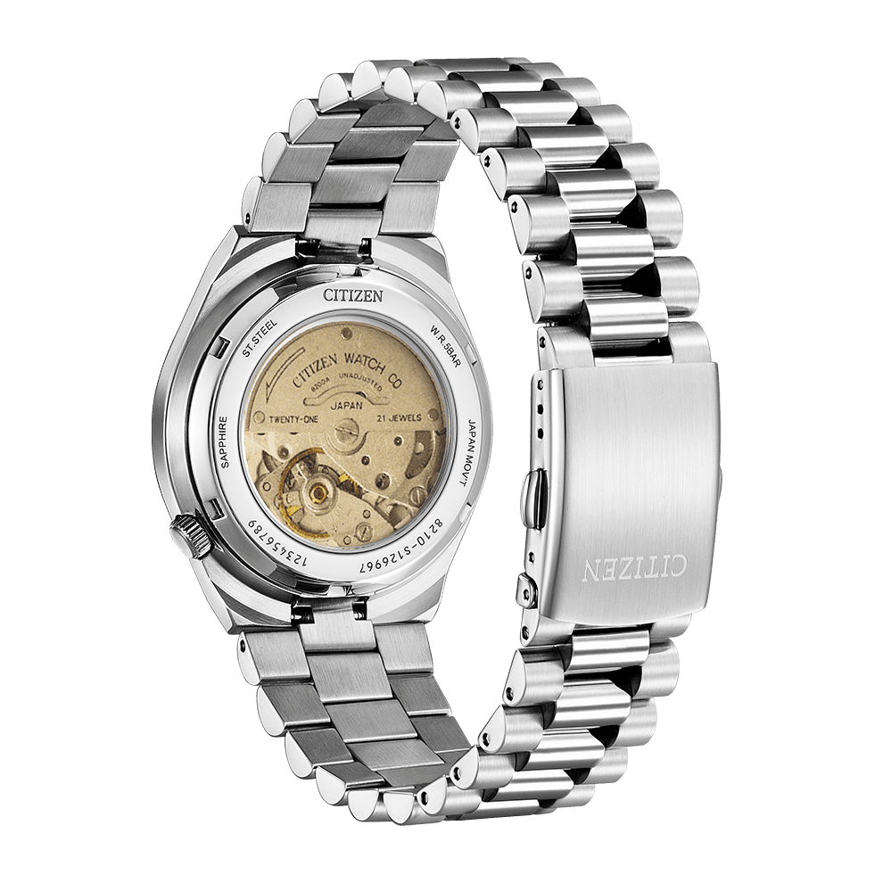 Citizen x Pantone Automatic Dreamy Pink Dial Silver Steel Strap Watch For Men - NJ0158-89X