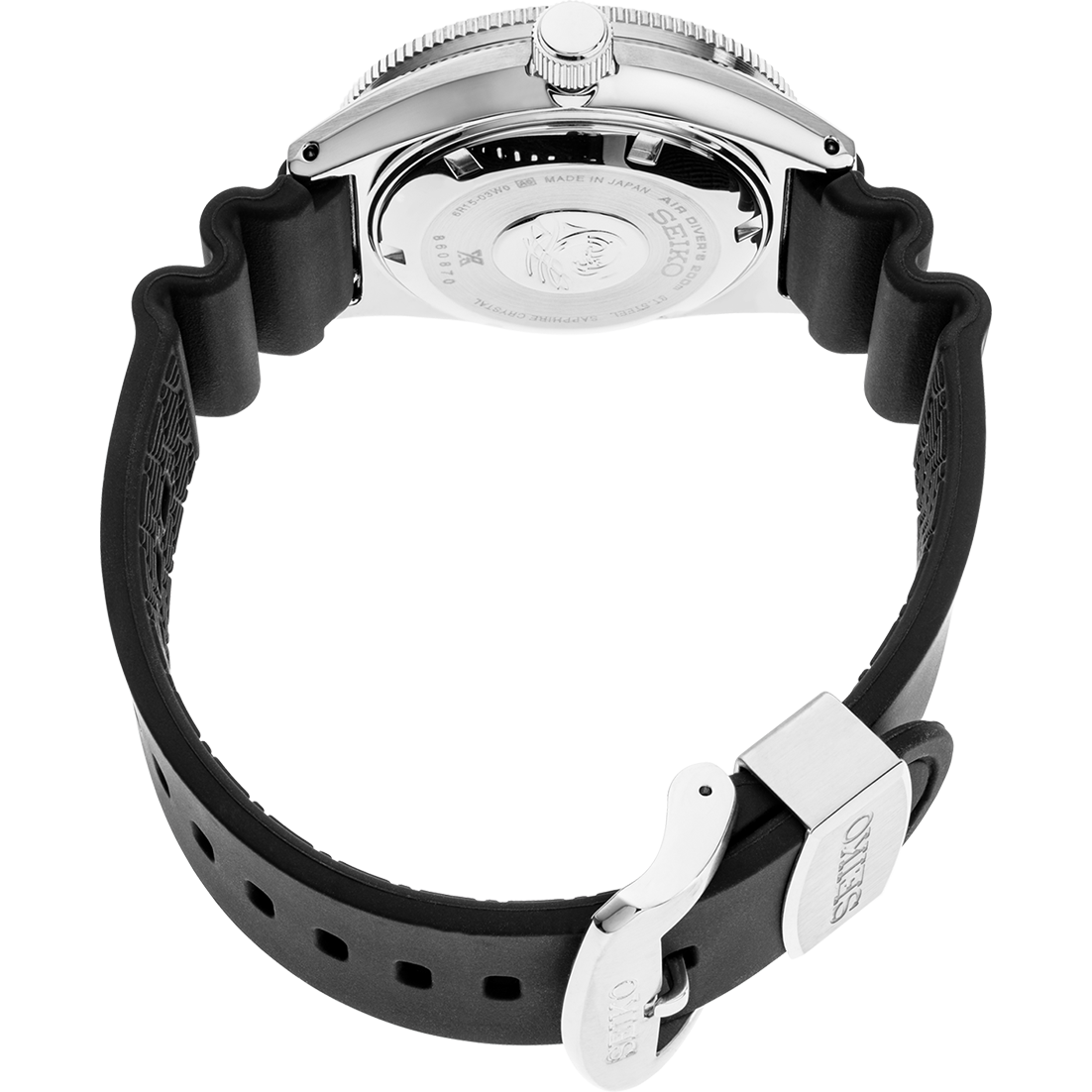 Seiko Prospex Analogue Automatic Diver Blue Dial Black Rubber Strap Watch For Men - SPB053J1