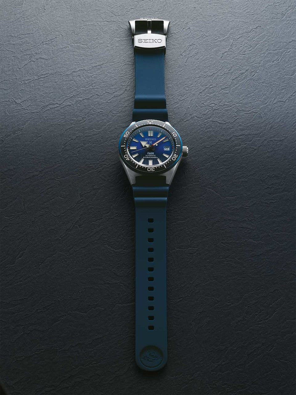 Seiko Prospex PADI Special Edition Divers 200M Blue Dial Blue Rubber Strap Watch For Men - SPB071J1