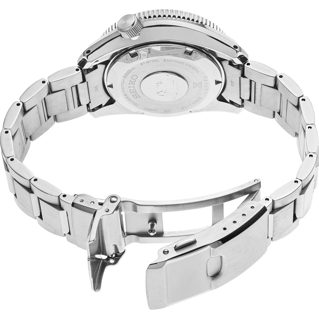 Seiko Prospex Sea Automatic Diver Green Dial Silver Steel Strap Watch For Men - SPB187J1