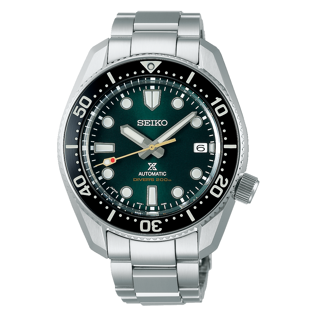 Seiko Prospex 140th Anniversary Limited Divers Green Dial Silver Steel Strap Watch For Men - SPB207J1
