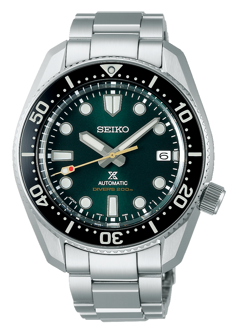 Seiko Prospex 140th Anniversary Limited Edition Automatic Scuba Divers Green Dial Silver Steel Strap Watch for Men - SPB207J1