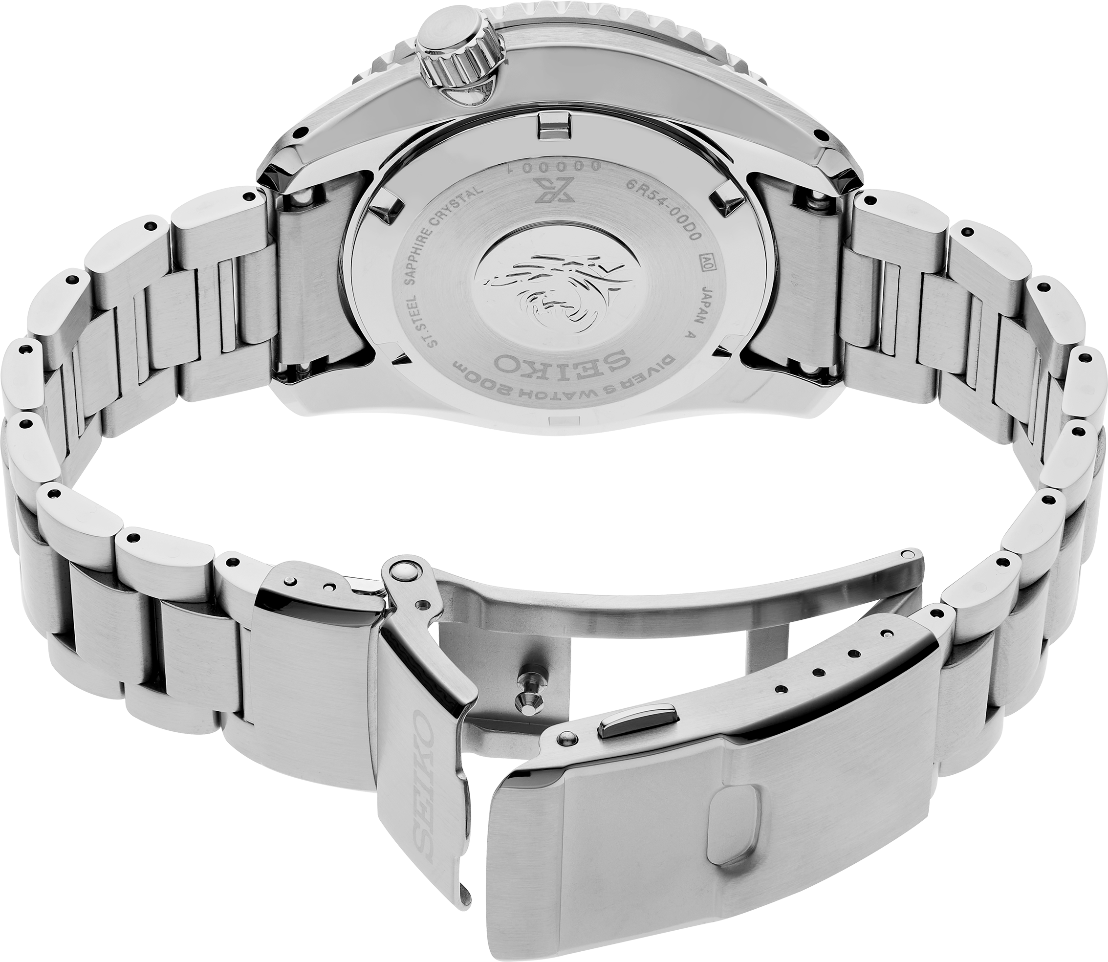 Seiko Prospex GMT Divers Automatic Marine Green Dial Silver Steel Strap Watch For Men - SPB381J1